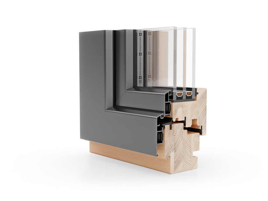 Ukážka okna - Naturo 80 ALU